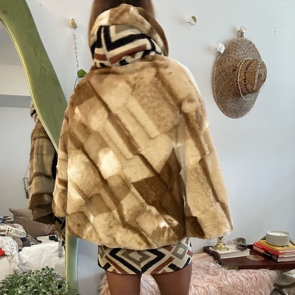 Handmade Aztec fur cape poncho with skirt set BNWT xs skirt - Picture 6 of 9